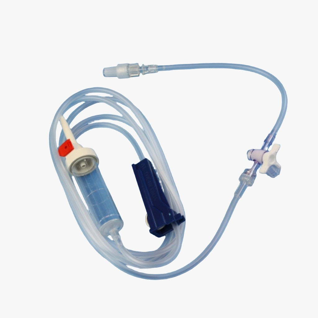 Mediplast Infusionsaggregat med luftning – 180cm PVC-fri 3-vägskran