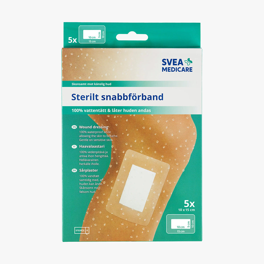 Svea Medicare Sterile quick dressing Waterproof 10 x 15 cm, 5 pcs