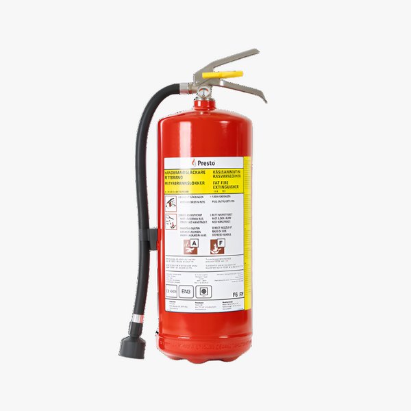 Fettbrandsläckare Presto — F6FF 6 liter klass 21A 113B 75F