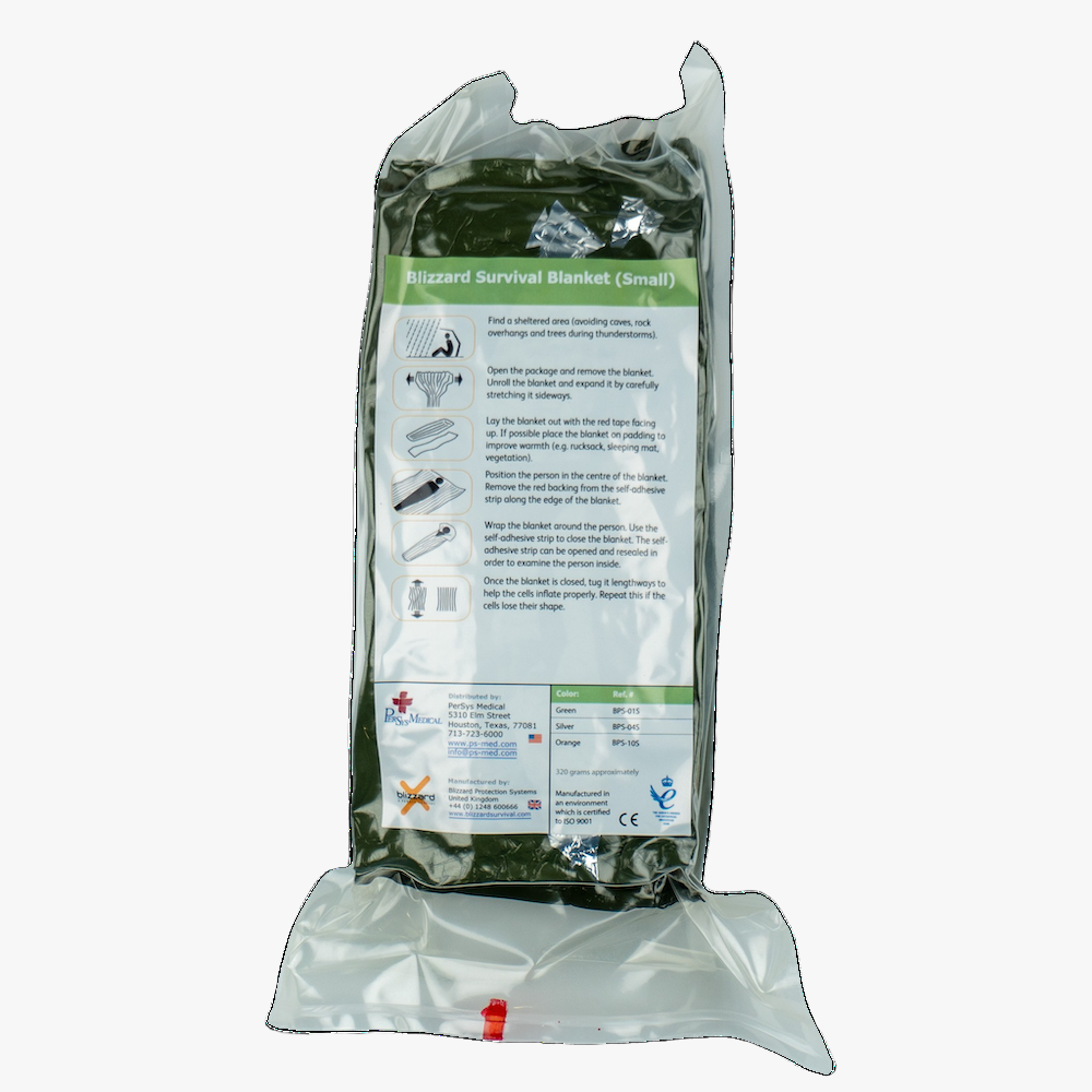 Blizzard Räddningsfilt Liten Grön