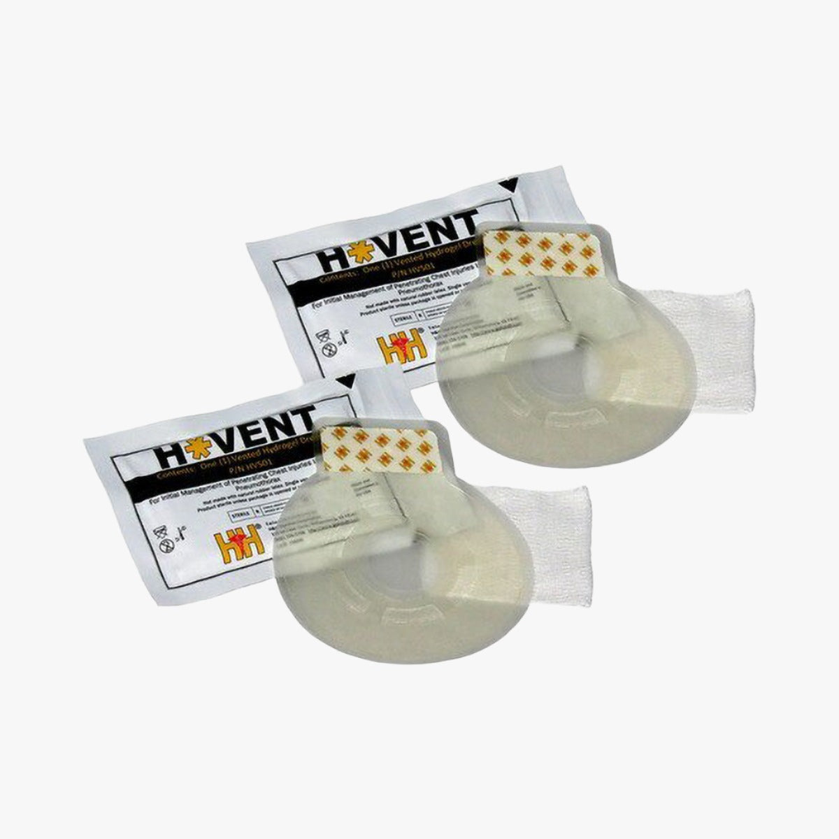 H&H Hyvent Vented Chest Seal Twin Pack 23 x 21 cm