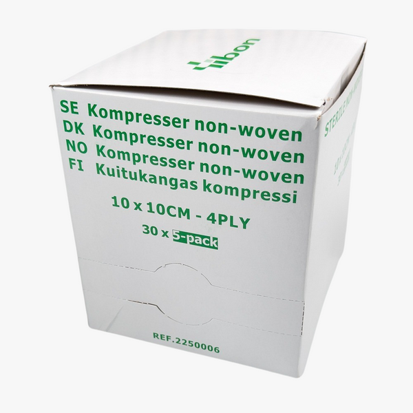 Kompress 10 x 10 cm 4PLY 5-pack steril 30 st