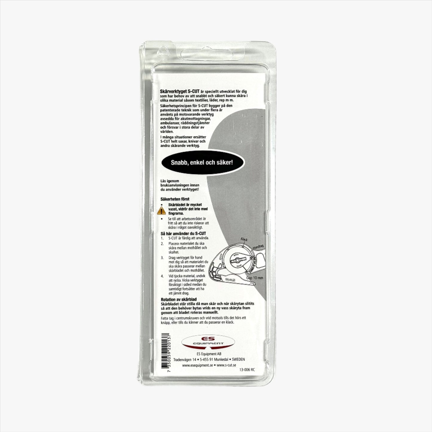 S-CUT QE rullkniv blå