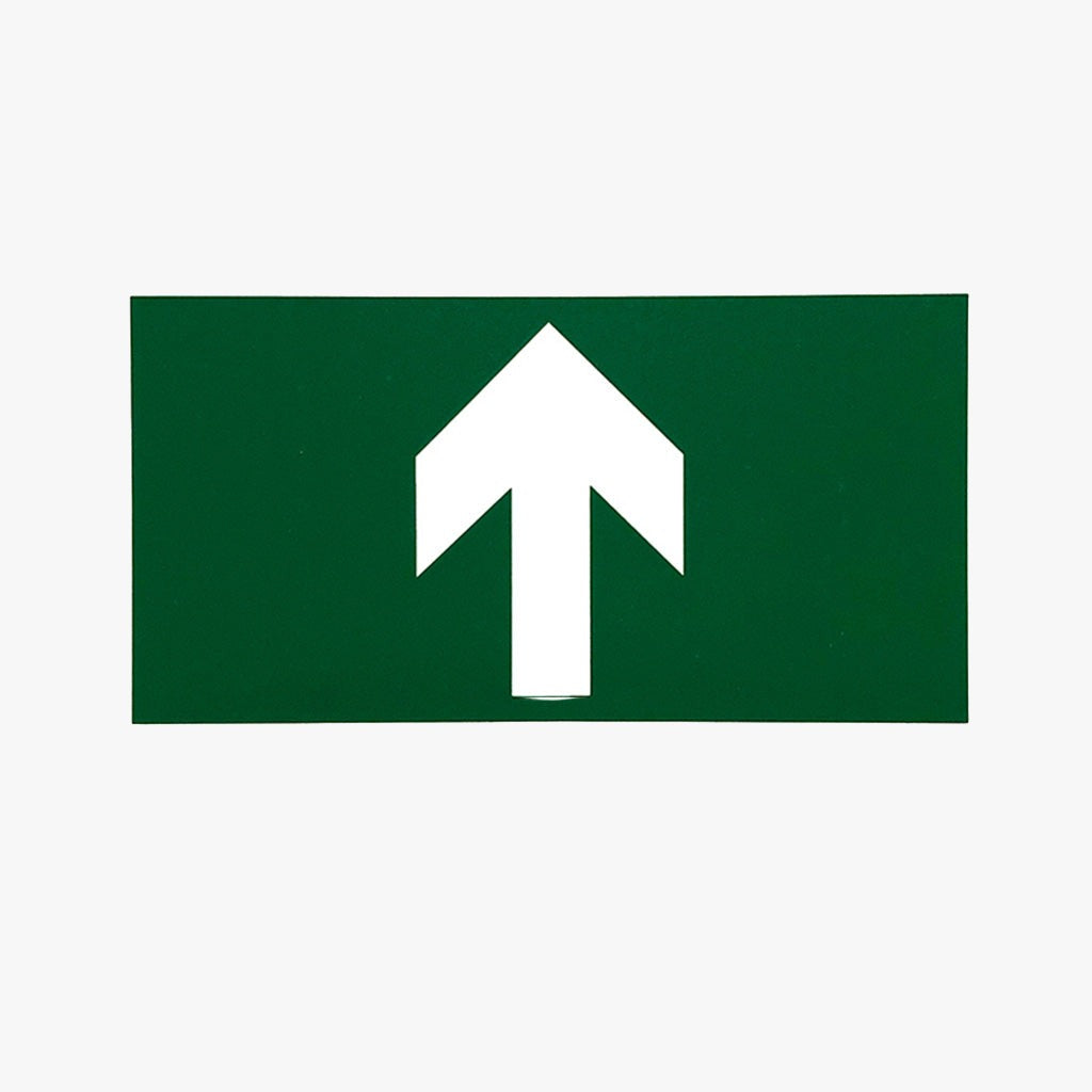 Pilskylt för hjärtstartare 17 x 9 cm upp-ner