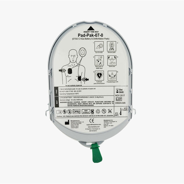 Samaritan PAD-PAK package with battery and electrodes