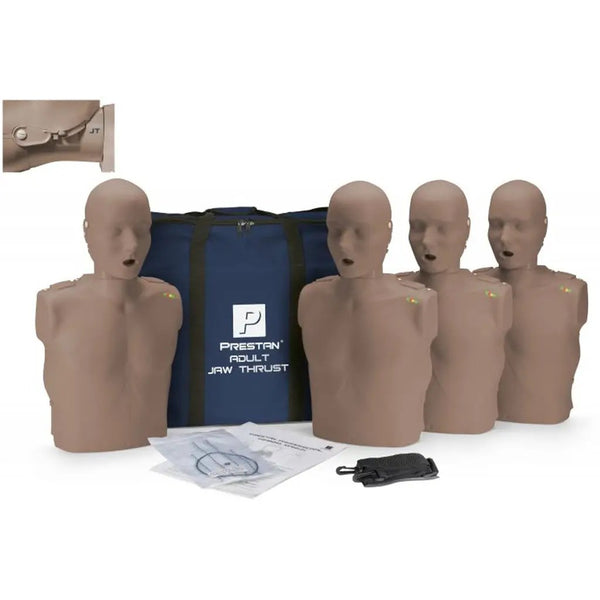 Prestan HLR-docka med haklyftning 4-pack (mörk hud)