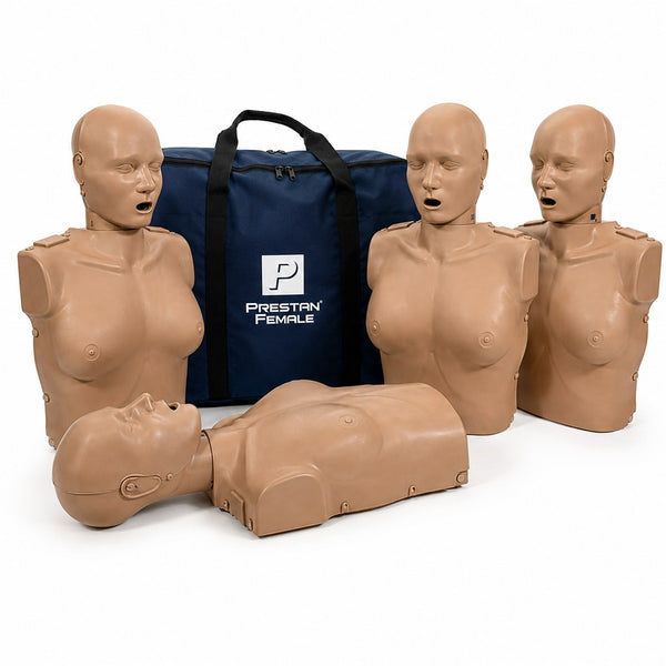 Prestan Professional kvinnlig HLR-träningstorso 4-pack (mörk)