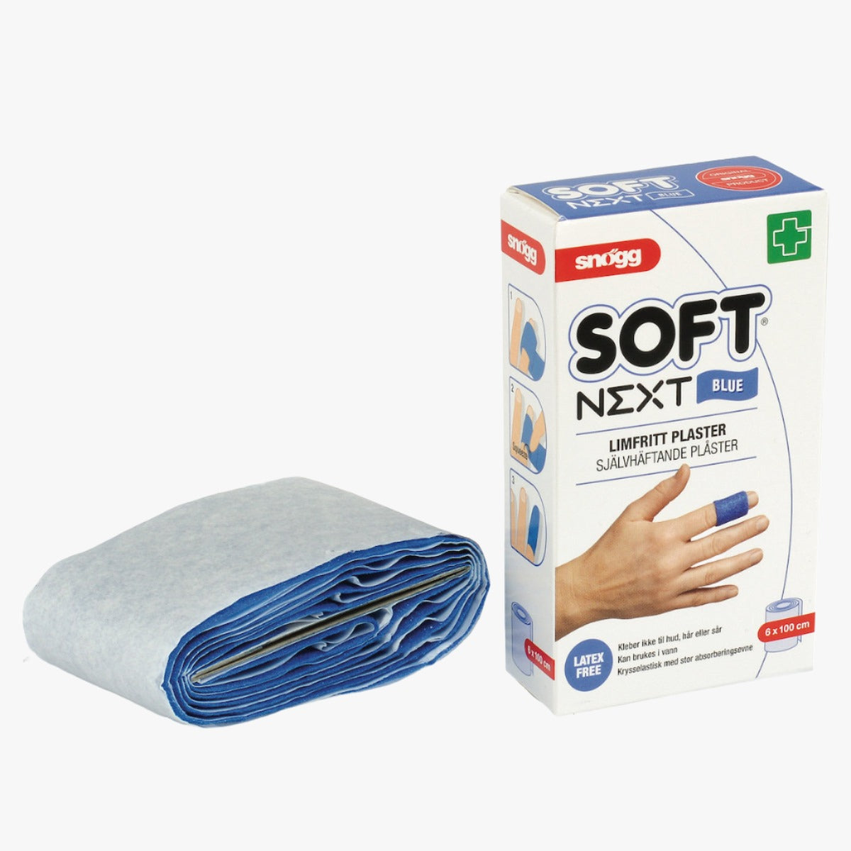 Snögg Soft Next Fingerförband 6 x 100 cm blå