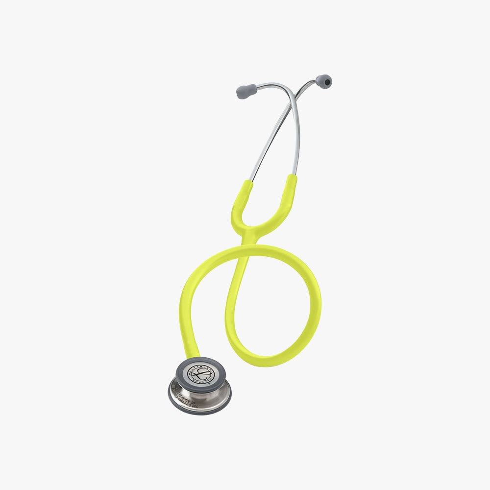 Stethoscope Classic III Lemon Lime with chest piece in removed stainless steel