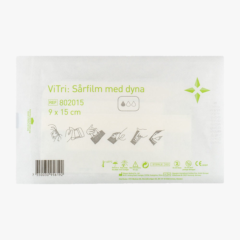 Vitri Sårfilm med dyna 9 x 15 cm 50 st