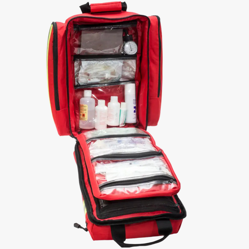 Emergency akutryggsäck röd