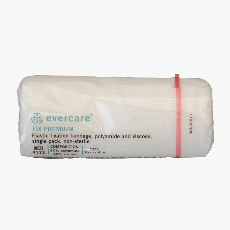 Evercare Elastisk Fixeringsbinda — vit elastisk binda på rulle för fixering av förband och kompresser