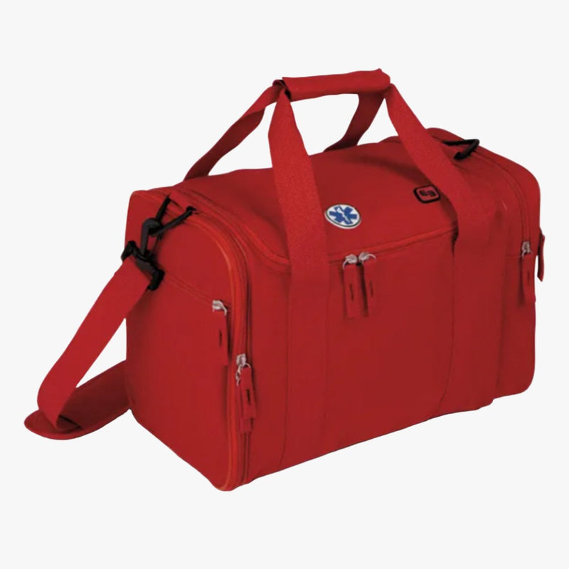 Elite Bags JUMBLE första hjälpen väska röd med öppna fack och överskådlig organisation av förbandsmaterial