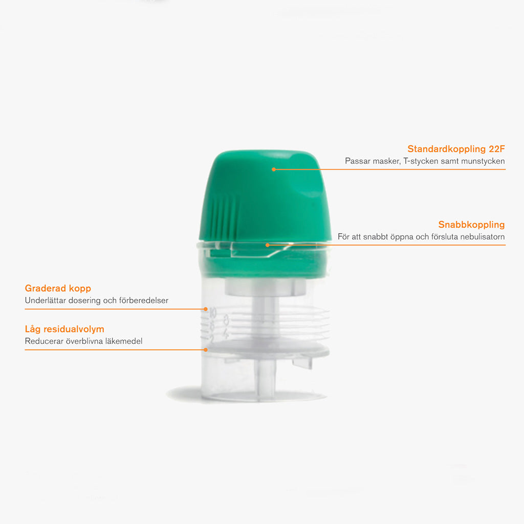 Nebuliseringskit Cirrus2 — Intersurgical EcoLite™ med slang, vuxen 2.1m