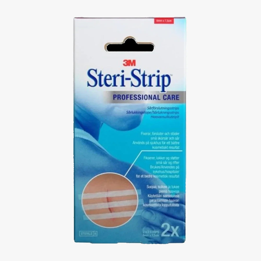 3M Steri-Strip Suturtejp Vit 6 mm x 7,5 cm 2 x 3 st