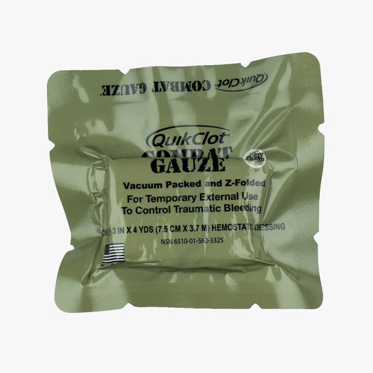 QuikClot Combat Gauze hemostatic dressing 7.5 cm x 3.7 m