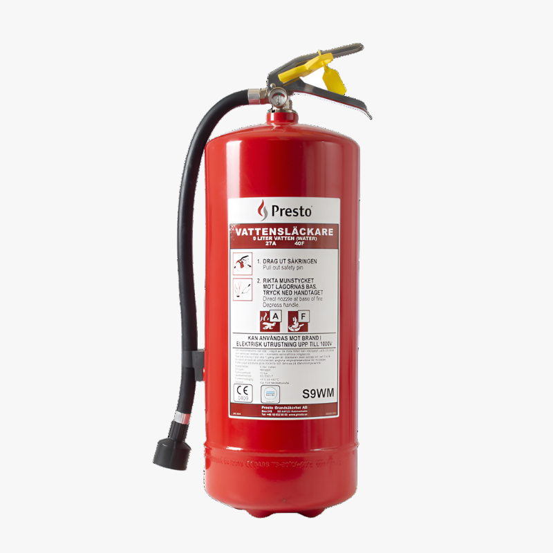 Water extinguisher Presto — S9WM 9 liters class 27A 40F