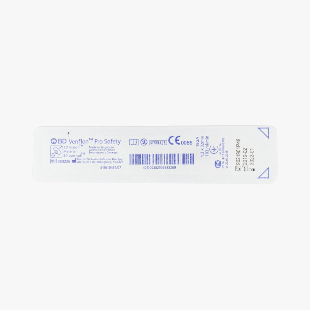 BD Venflon Pro Safety 18G Green 1.3 x 32 mm