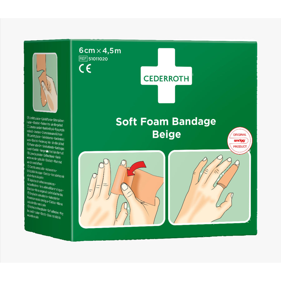 Cederroth Soft Foam Bandage Blue 6 cm x 4.5 m