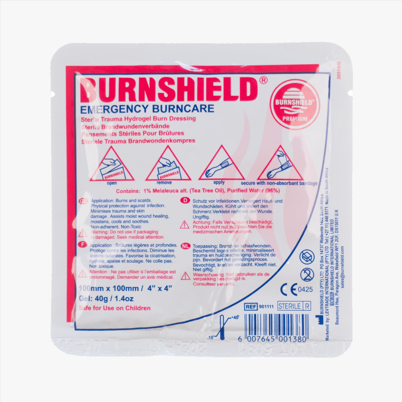 Snögg Burnshield Burn dressing 10 x 10 cm