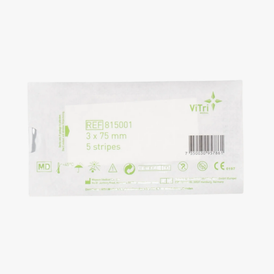 Vitri Suturtejp 3 x 75 mm 5 st förpackning med 20