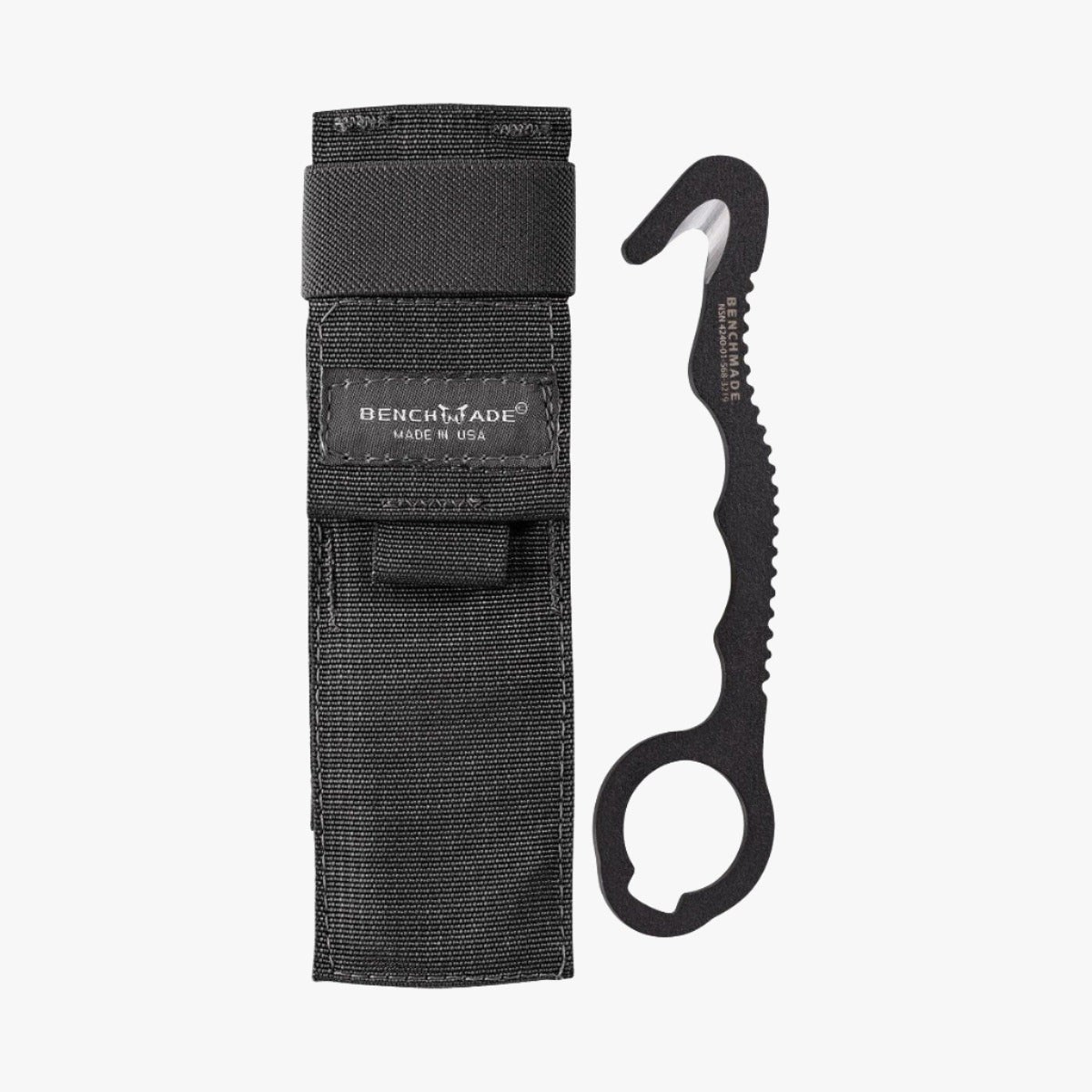 Benchmade Rescue Hook 8 BLKW – Rettungsmesser / Gurtschneider, schwarz