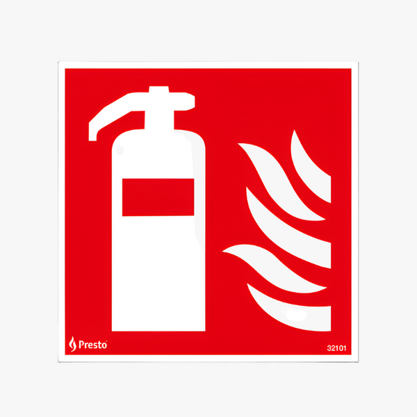 Skylt Brandsläckare, dubbelsidig