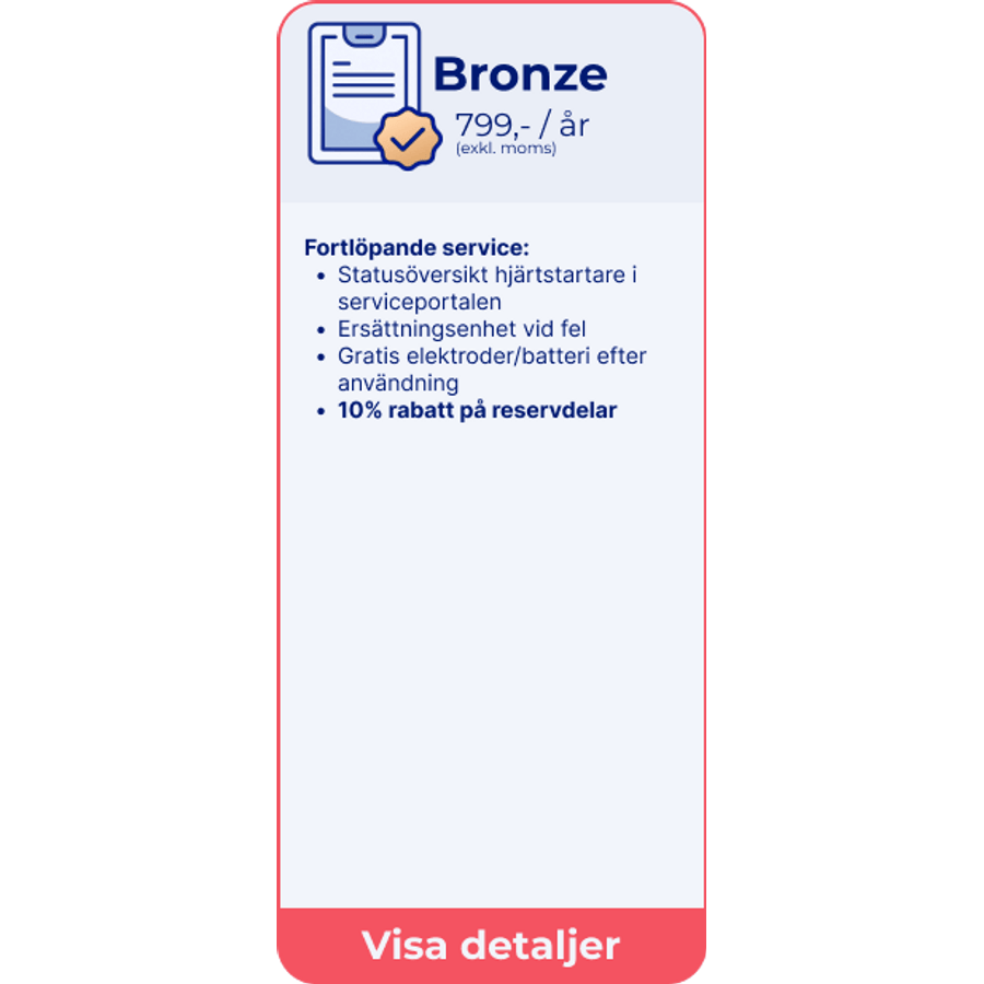 Hjärtstartare Service Bronze