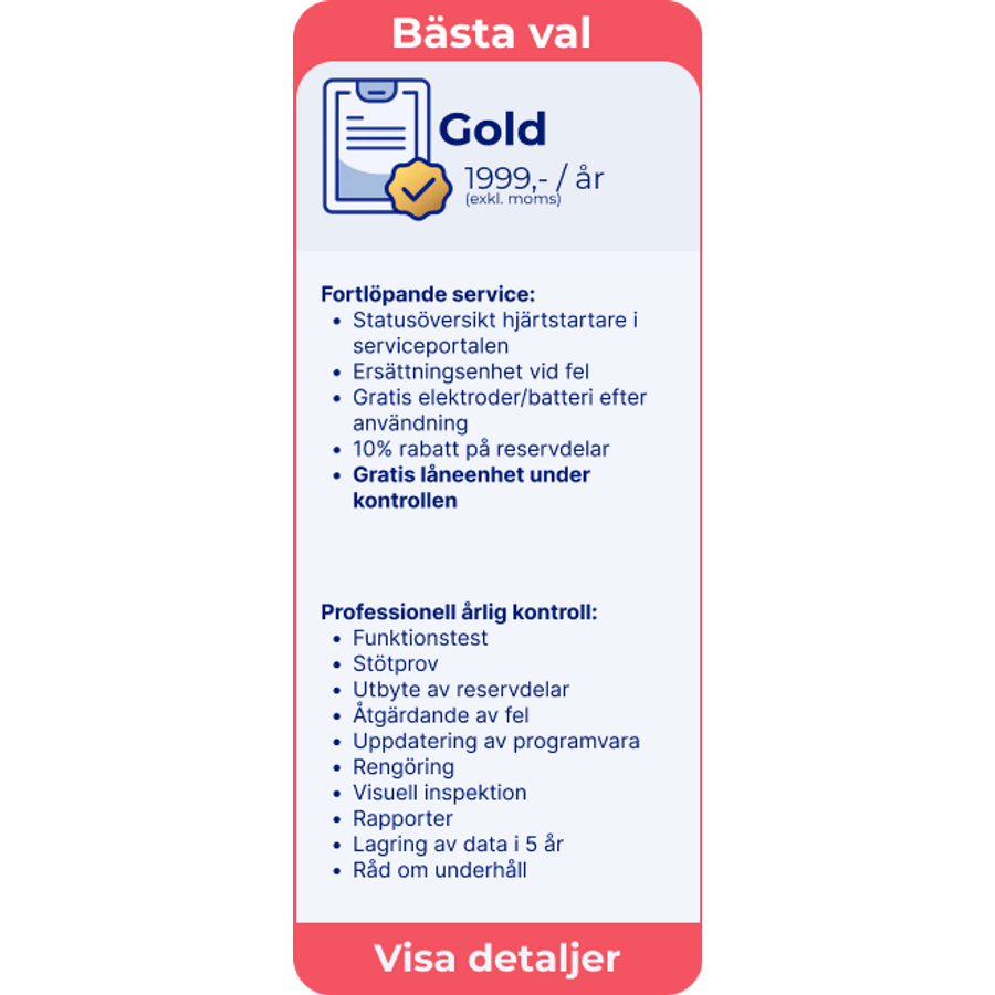Hjärtstartare Service Gold