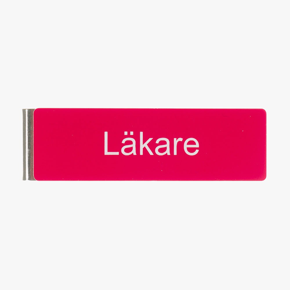Skylt militärklämma läkare