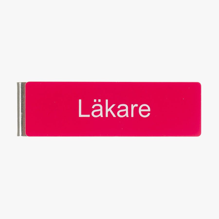 Skylt militärklämma läkare