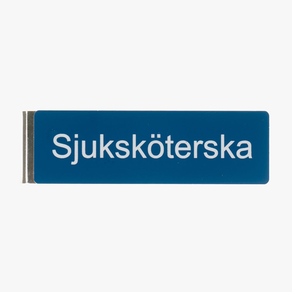 Skylt militärklämma sjuksköterska