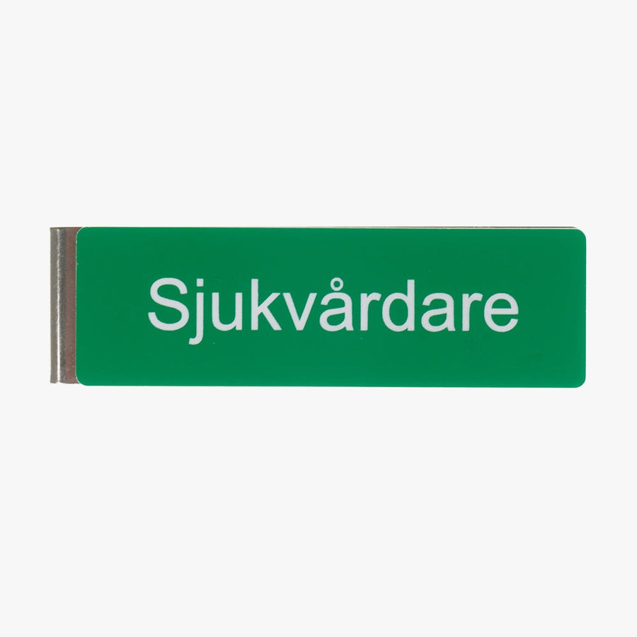 Skylt militärklämma sjukvårdare