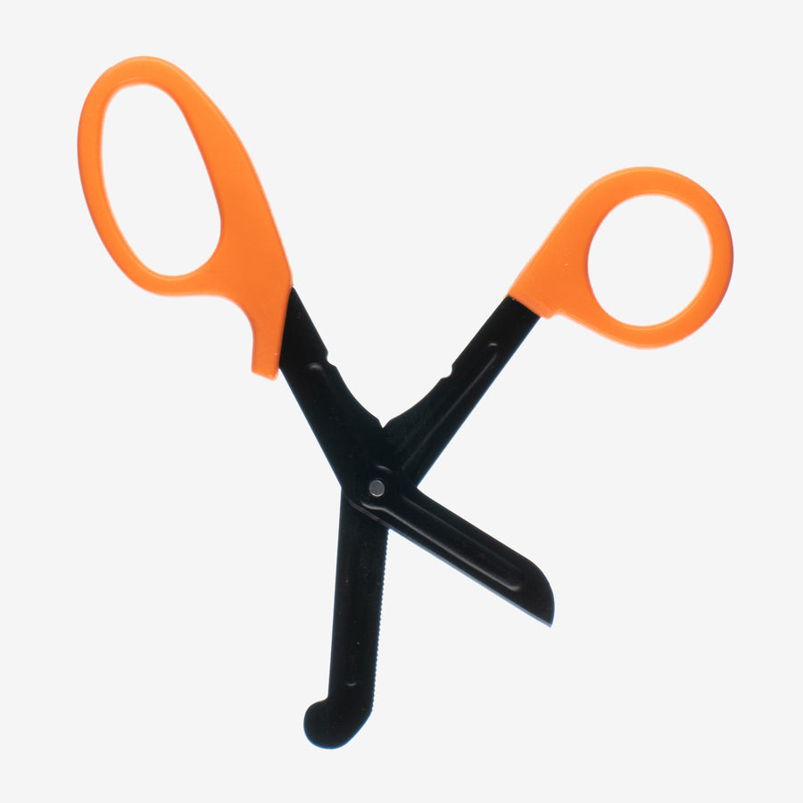 Dressing scissors Handle Orange Scissor blade Black