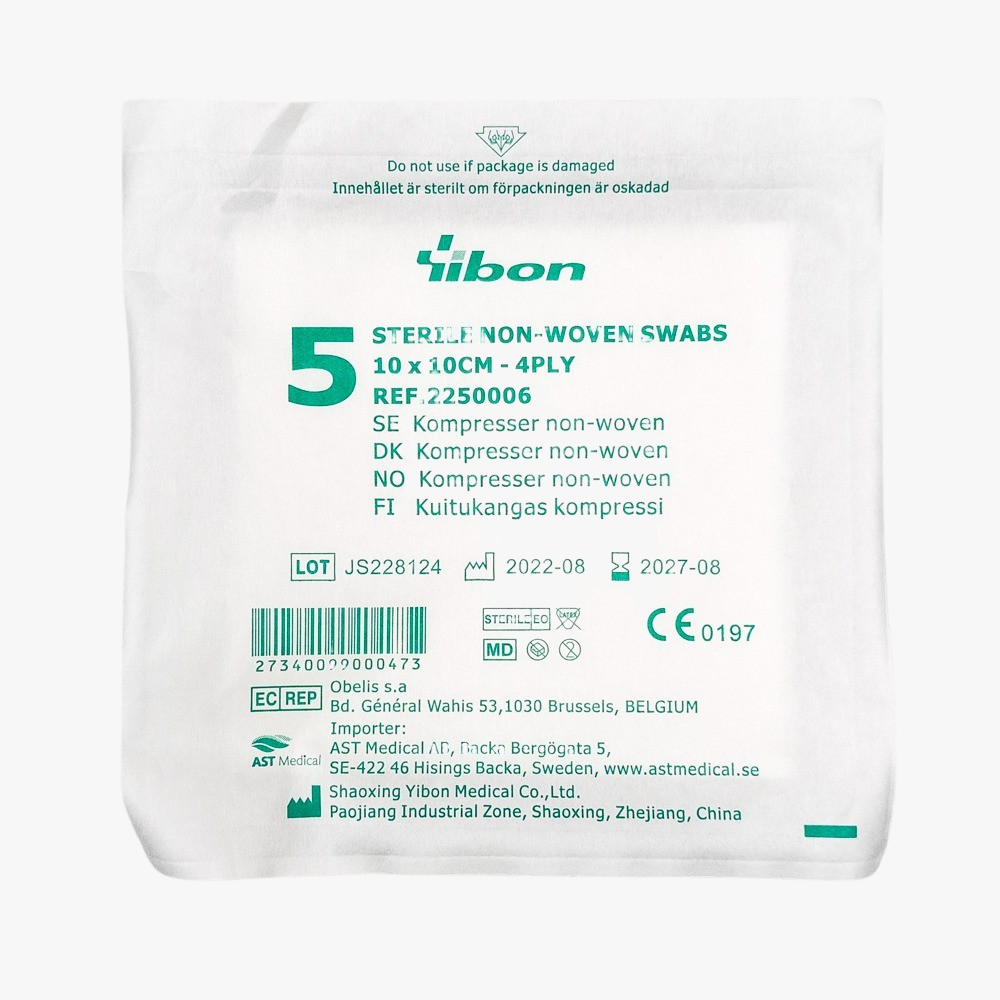 Kompress 10 x 10 cm 4PLY 5-pack steril