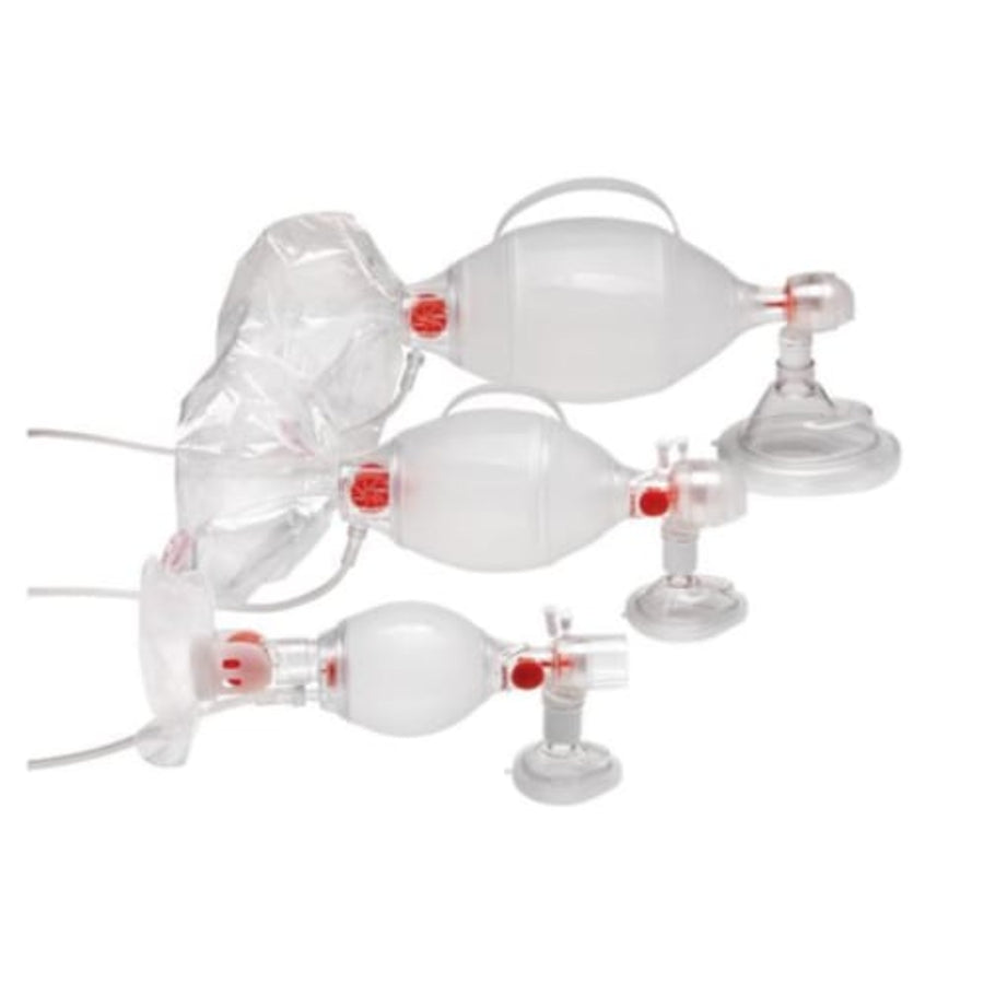 Ambu SPUR II für Erwachsene mit Patientenventil, Druckbegrenzungsventil 40cm H²O, Sauerstoffreservoir, Einwegmaske Größe 5