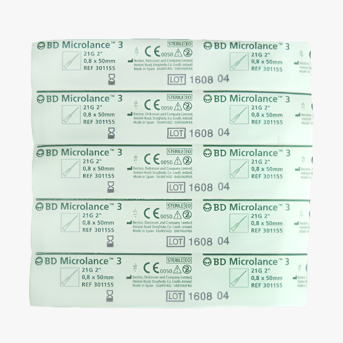 Injektionskanyl BD Microlance 3 — 21G 0,8 x 50 mm grön — 100 st
