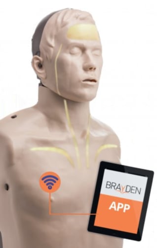Brayden PRO HLR-docka med Bluetooth App och röd LED-belysning