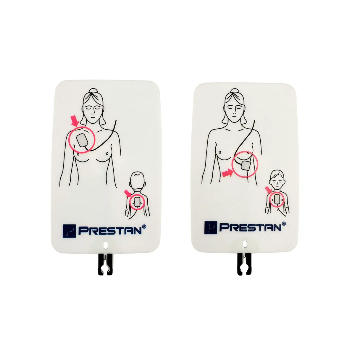 Prestan ersättningsplattor för övningshjärtstartare