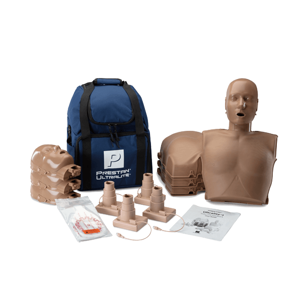 Prestan HLR-docka med haklyftning 4-pack (mörk hud)