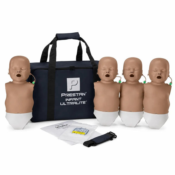 Prestan Ultralite Baby HLR-docka 4 stycken (mörk hud)