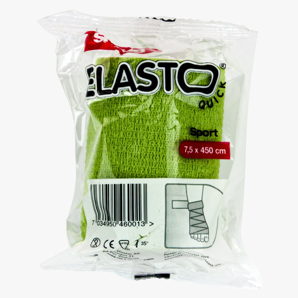 Snøgg ElastoQuick kohæsivt bind 7,5 cm × 4,5 m grøn