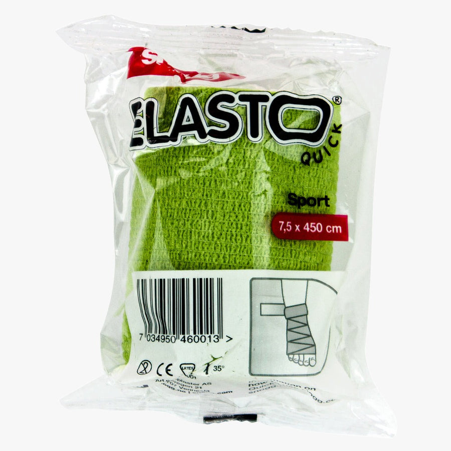 Snøgg ElastoQuick kohæsivt bind 7,5 cm × 4,5 m grøn