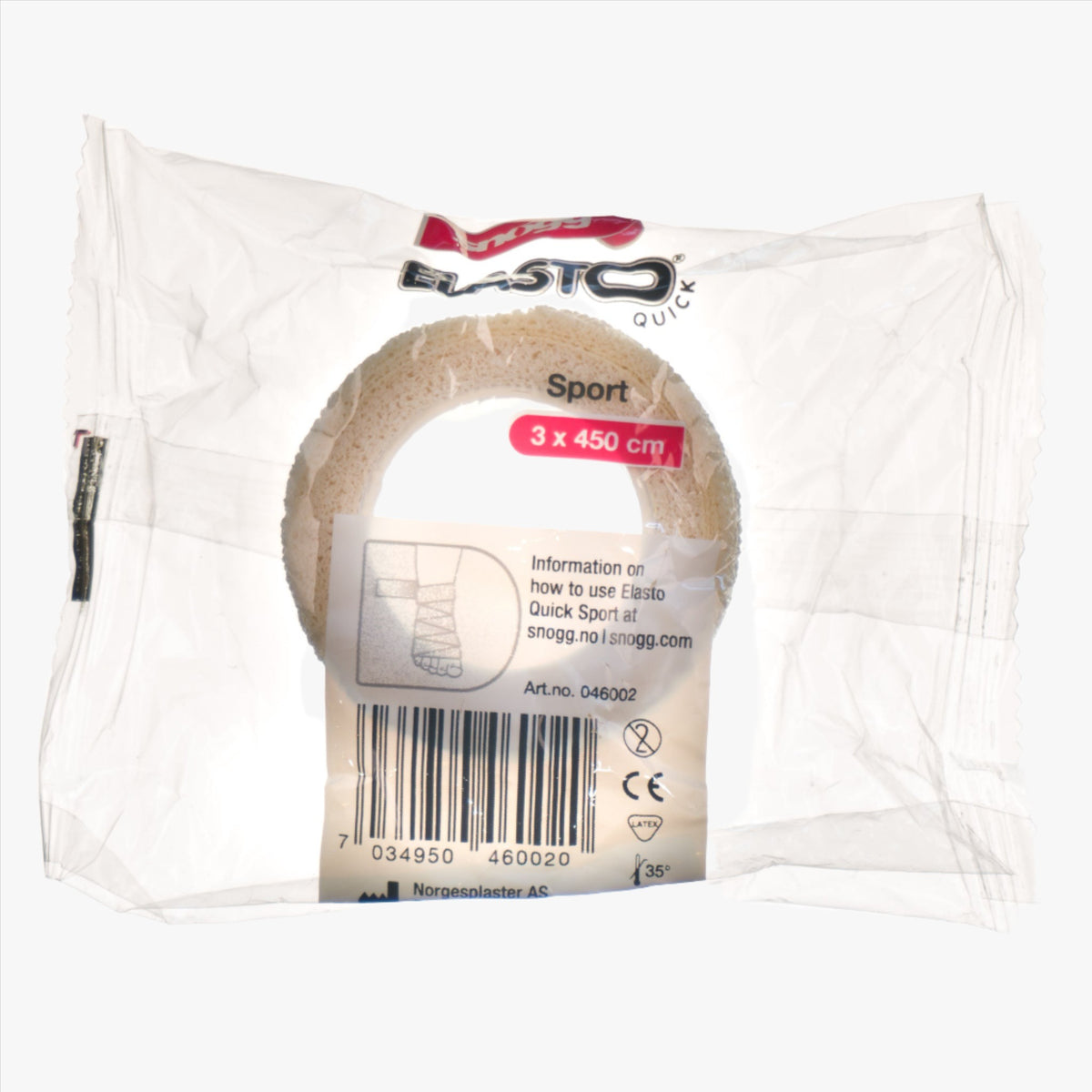 Snøgg ElastoQuick kohæsivt bind 3 cm × 4,5 m hvid