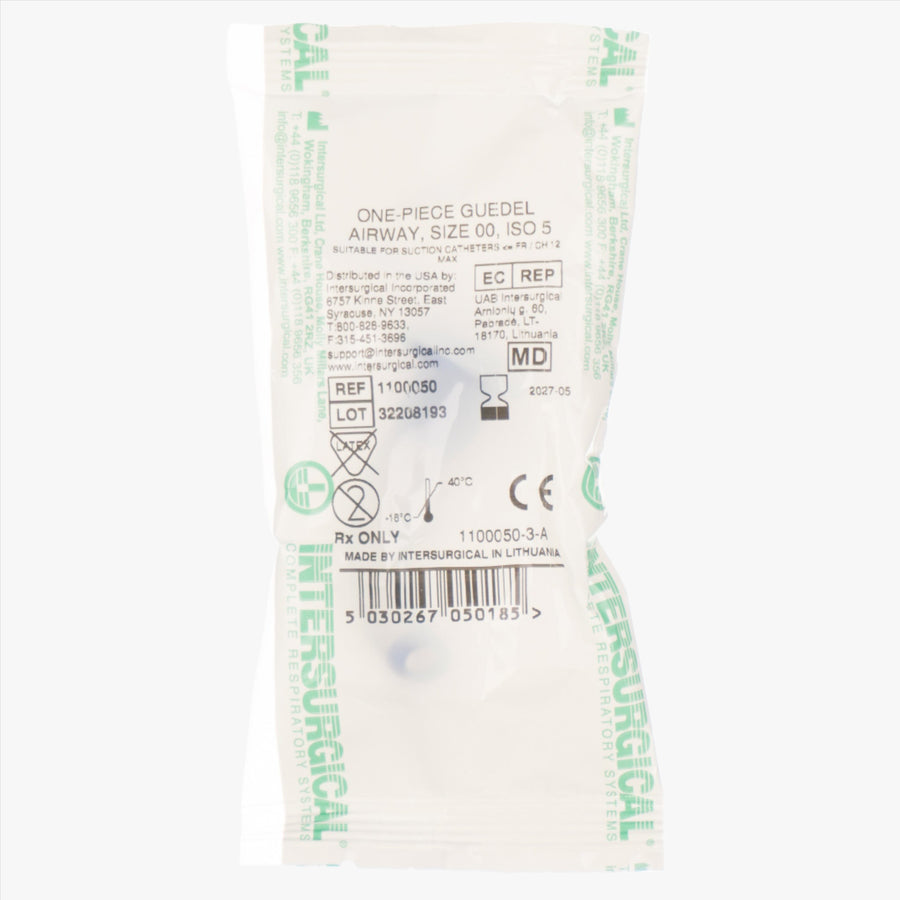 Guedel Pharyngeal Tube Size 00 ISO 5 Blue