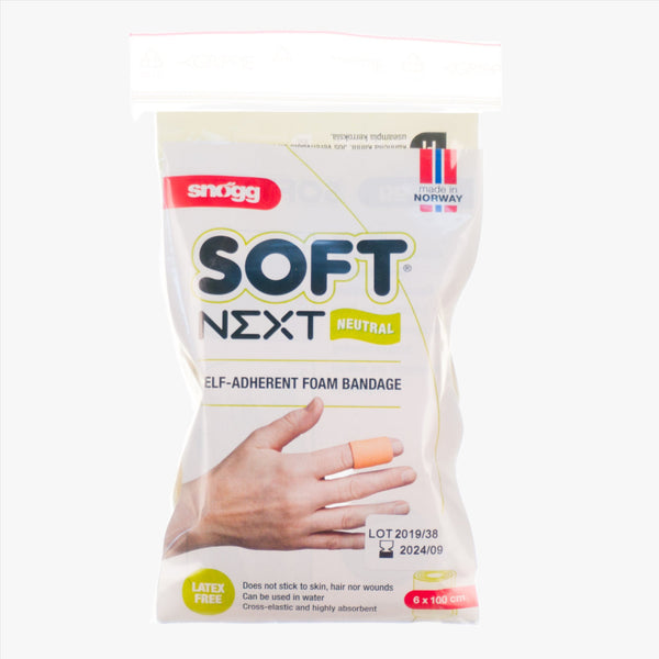 Fingerförband Snögg Soft Next — Självhäftande & absorberande skumförband — 6 x 100 cm påse