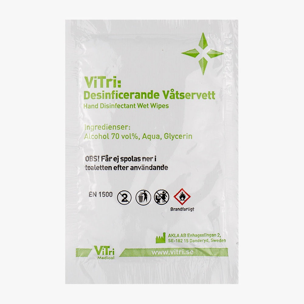 ViTri 70% alcohol wipe 13 × 20 cm – pack of 10