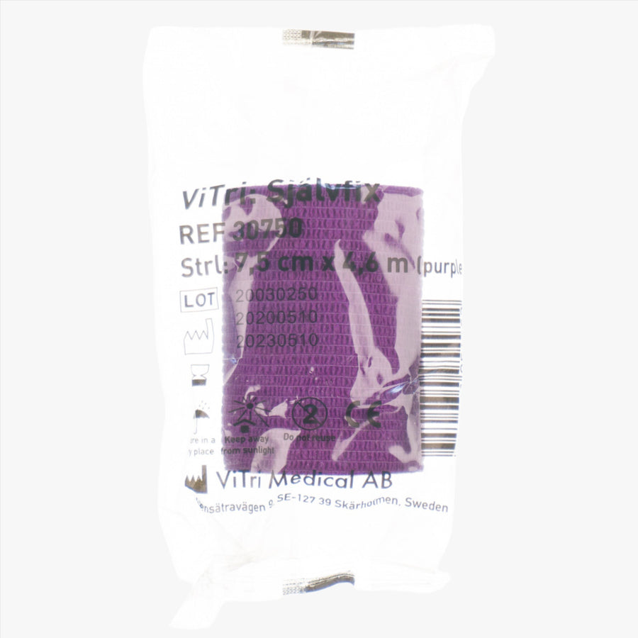 ViTri Självfix självhäftande binda 7,5 cm × 4,6 m lila
