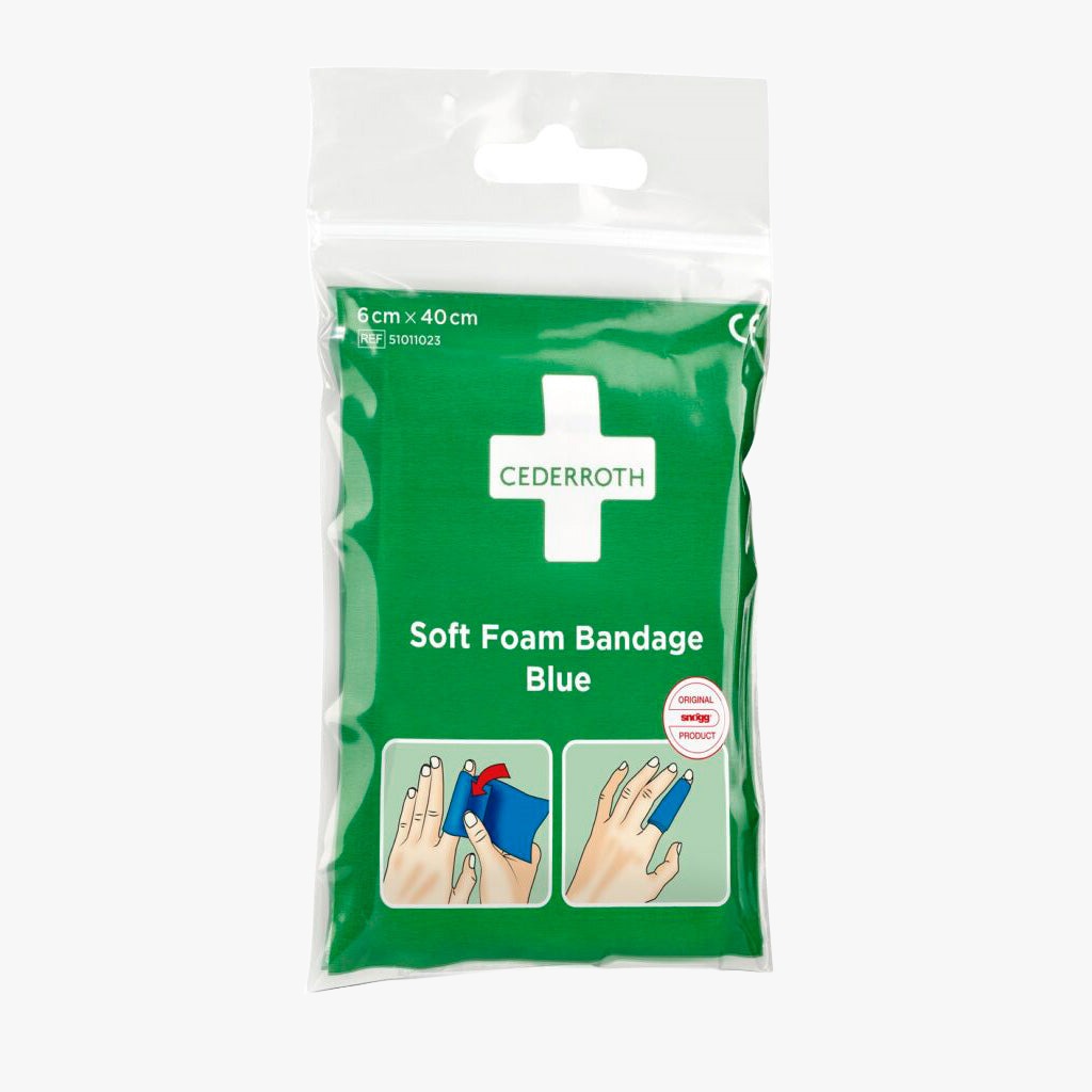 Fingerförband Cederroth Soft Foam Bandage Blue 6 cm x 2 m