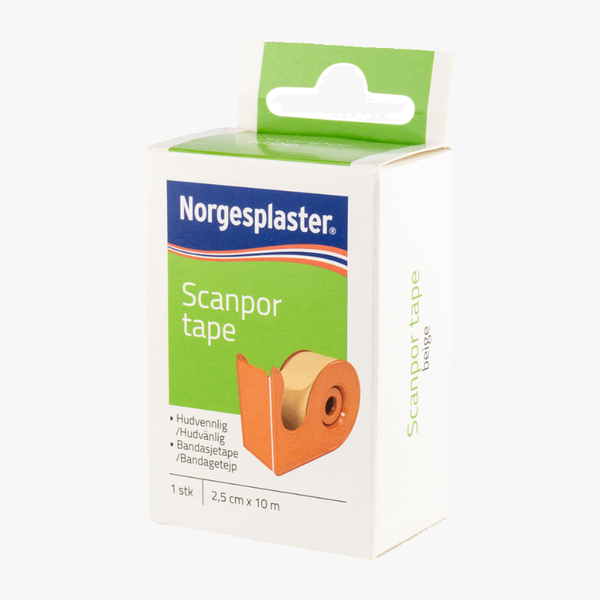 Scanpor Tape 2,5 cm x 10 m med hållare